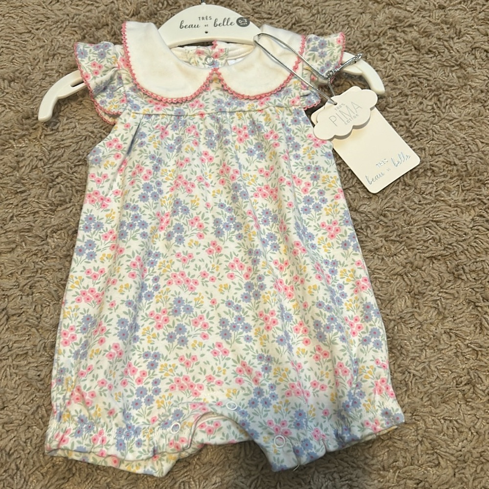 0-3 month Pima Cotton one piece